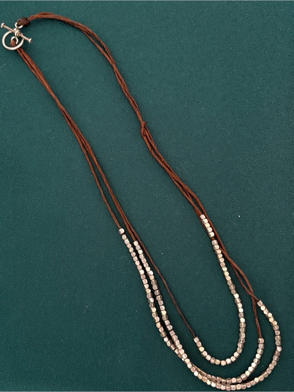 Brown Beaded Multi-Strand Necklace